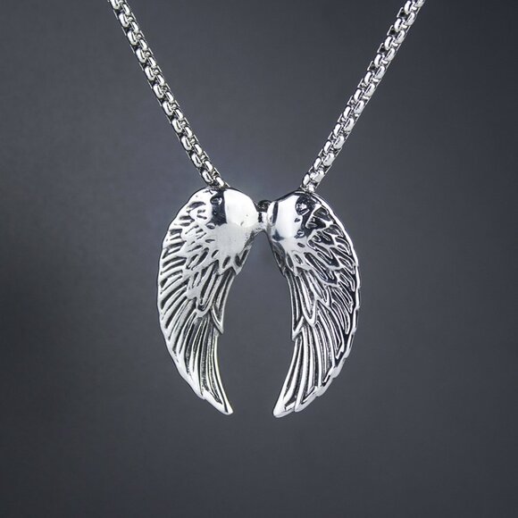 Feather Angel Wings Necklace for Men/Women, BL55590010 - Picture 6 of 7
